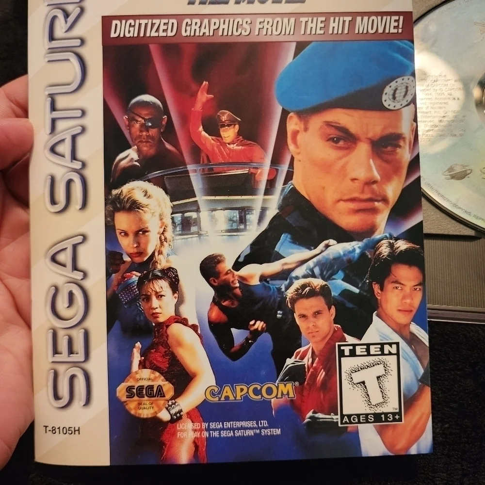 Vintage 1995 Sega Saturn Street Fighter Video Game Complete w/ Book Rated Teen